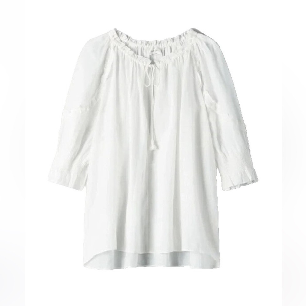 Aritzia Wilfred 100% Ramie Reiki Blouse in Espace NWT